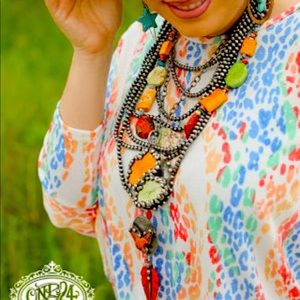 Art By Amy genuine stone necklace. One of a kind!